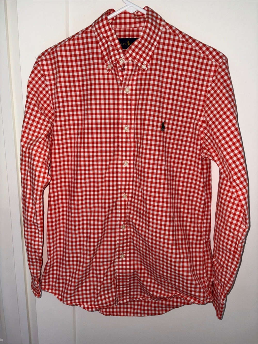 NWOT Ralph Lauren gingham dress shirt men's sz S